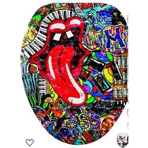 Graffiti toilet seat cover